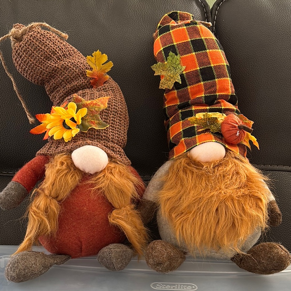 Autumn Gnome with Leaf Accents